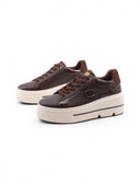 Sneaker zeppa con dettagli coccodrillo