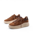 Sneaker zeppa con lacci strass donna