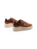 Sneaker zeppa con lacci strass donna