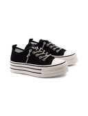 Sneaker platform con lacci gioiello