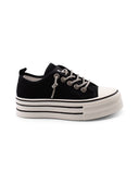 Sneaker platform con lacci gioiello