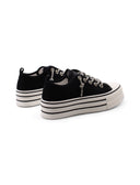 Sneaker platform con lacci gioiello