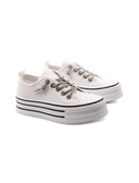 Sneaker platform con lacci gioiello