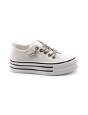 Sneaker platform con lacci gioiello