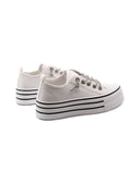Sneaker platform con lacci gioiello