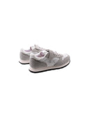 Sneaker glitter con dettagli suede