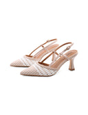 Décolleté slingback intrecciata donna