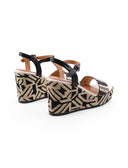 Sandalo con zeppa e plateau da donna