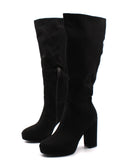 Stivale in tessuto con zip donna