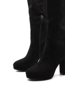 Stivale in tessuto con zip donna