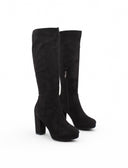 Stivale in tessuto con plateau da donna