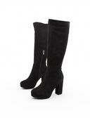 Stivale in tessuto con plateau da donna