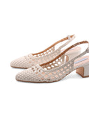 Décolleté slingback intrecciata donna