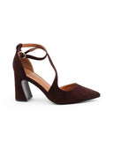 Décolleté slim strap scamosciata donna