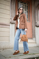 Mocassino scamosciato con frange donna