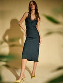 Décolleté slingback in raso da donna