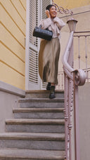 Anfibio in pelle con lacci elastici