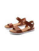 Sandalo flat in pelle da donna