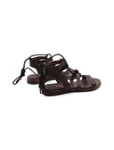 Sandalo alla schiava in pelle da donna